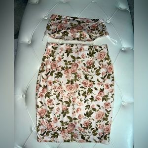 SHEIN 2pc skirt and crop top